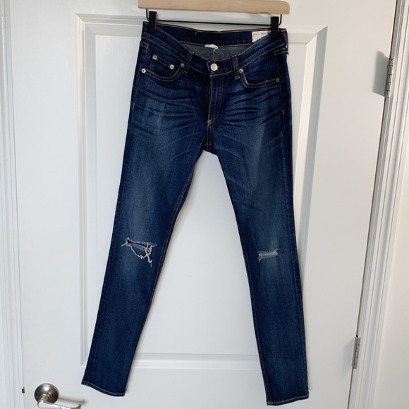 Rag & Bone Skinny Distressed Jeans - Picture 2 of 7